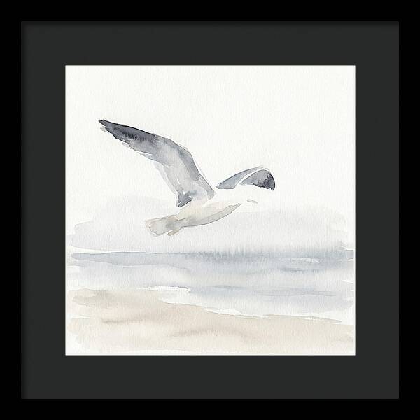 Soaring Seagull Over Water