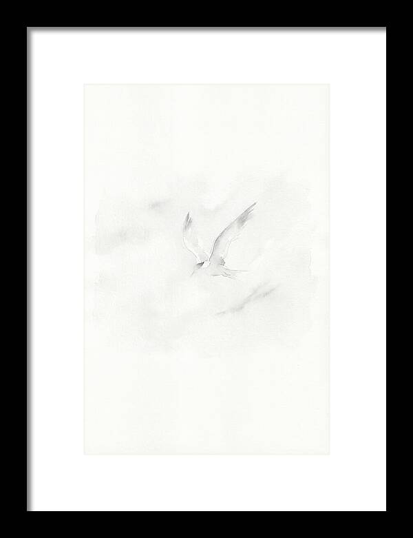 Soaring Tern In Minimalist Style