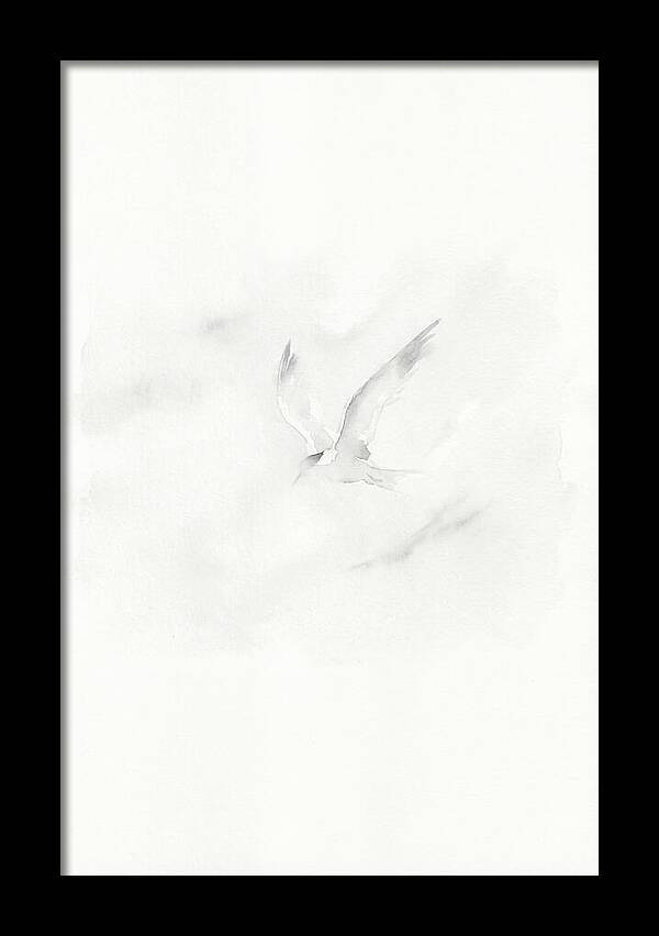 Soaring Tern In Minimalist Style