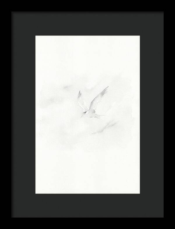 Soaring Tern In Minimalist Style