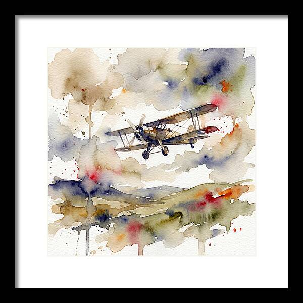 Soaring Through Watercolor Skies