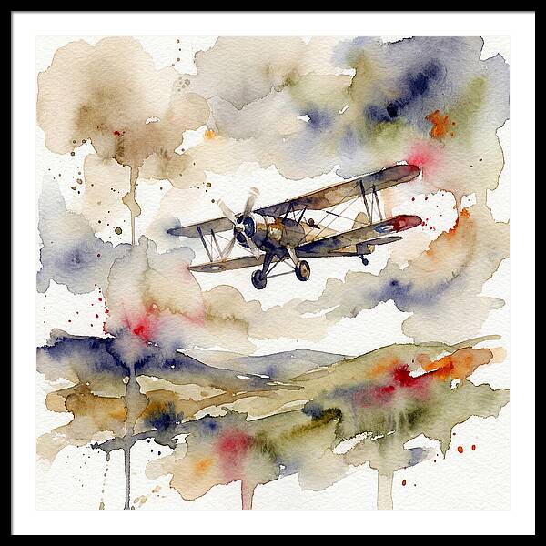 Soaring Through Watercolor Skies