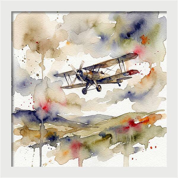 Soaring Through Watercolor Skies