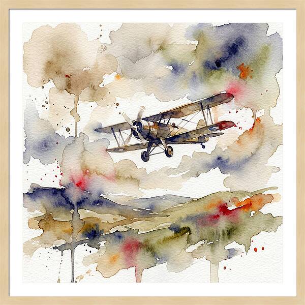Soaring Through Watercolor Skies