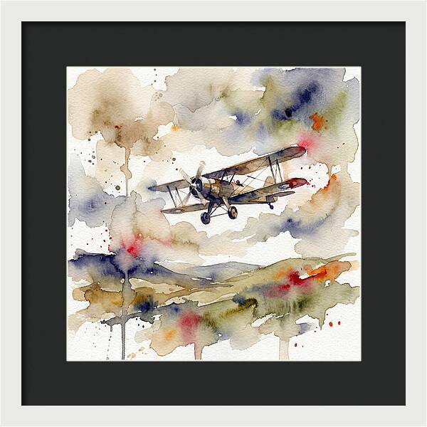 Soaring Through Watercolor Skies