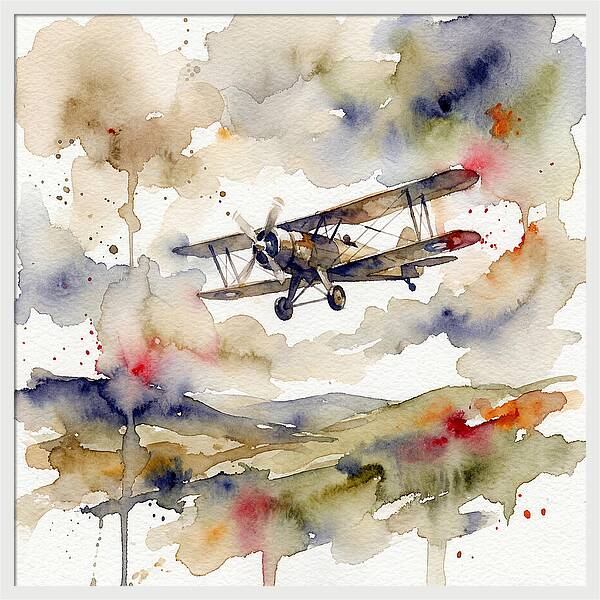 Soaring Through Watercolor Skies
