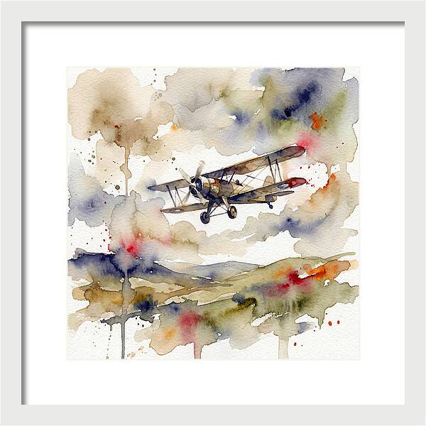 Soaring Through Watercolor Skies