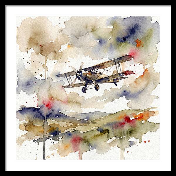 Soaring Through Watercolor Skies