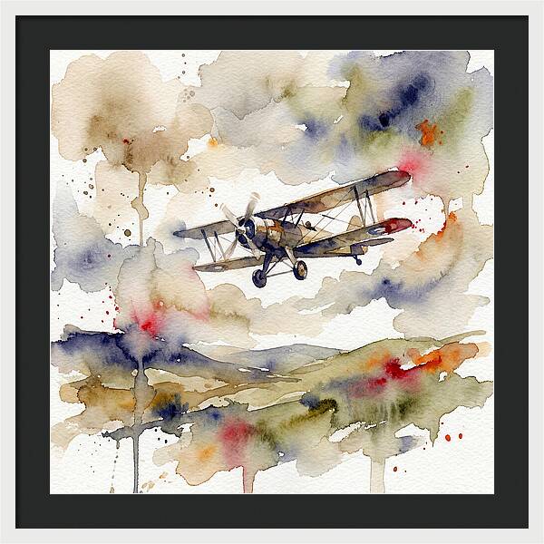 Soaring Through Watercolor Skies