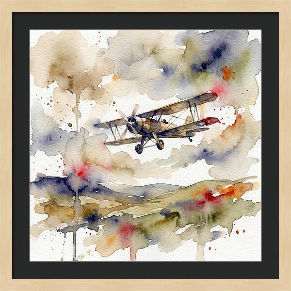 Soaring Through Watercolor Skies