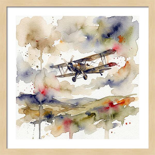 Soaring Through Watercolor Skies