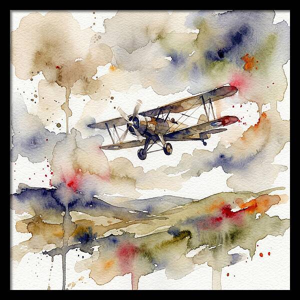 Soaring Through Watercolor Skies