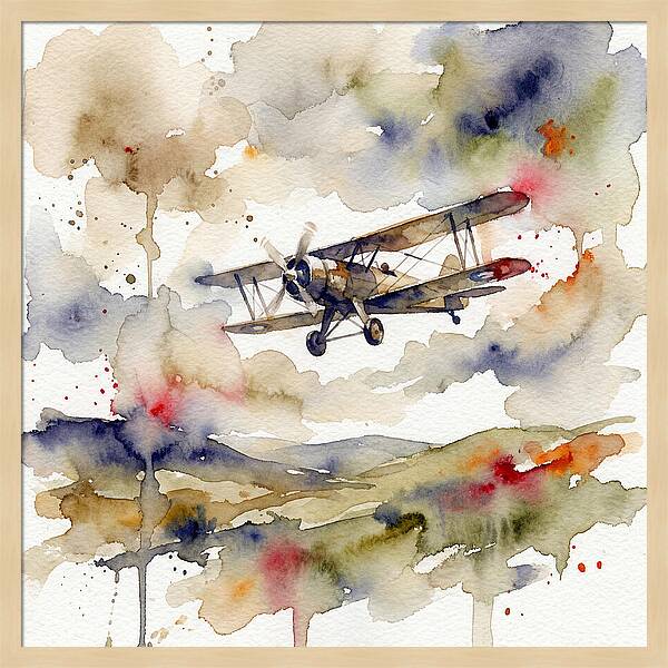 Soaring Through Watercolor Skies