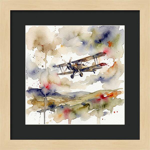 Soaring Through Watercolor Skies
