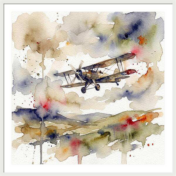 Soaring Through Watercolor Skies