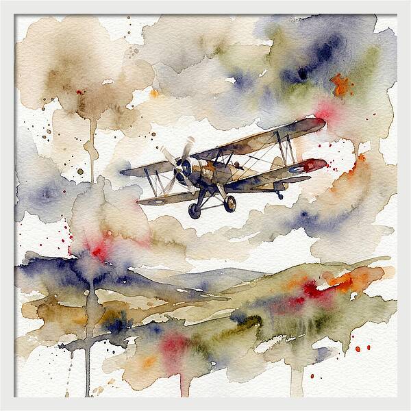 Soaring Through Watercolor Skies