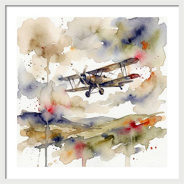 Soaring Through Watercolor Skies