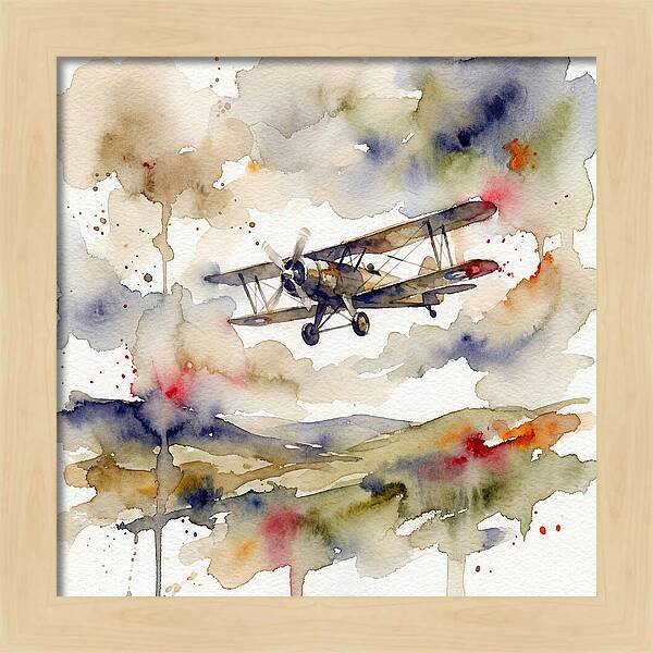 Soaring Through Watercolor Skies