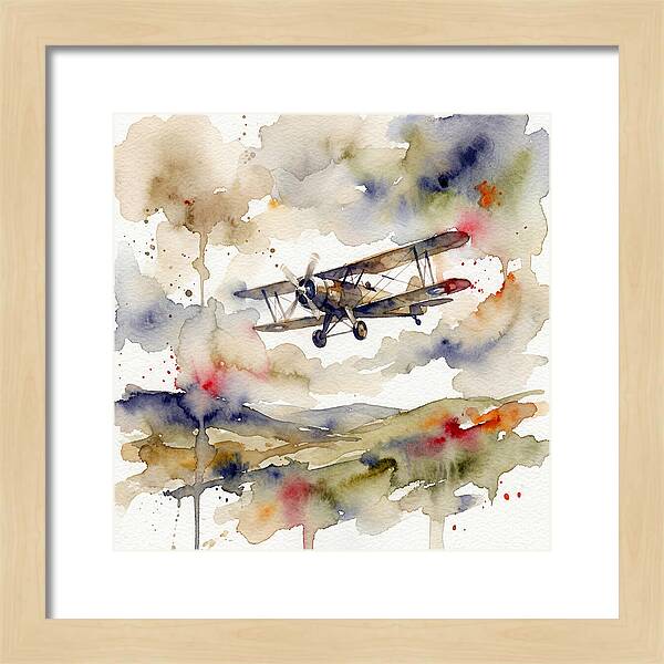 Soaring Through Watercolor Skies