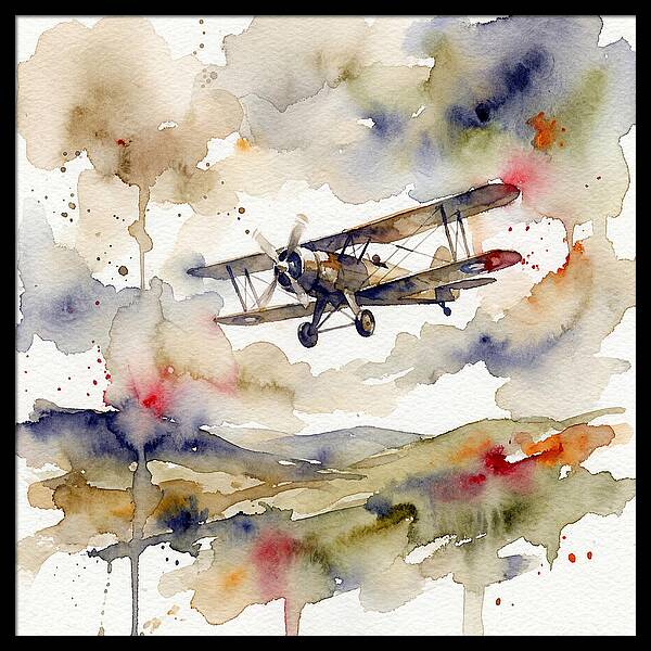 Soaring Through Watercolor Skies