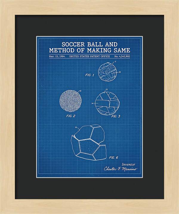 Soccer Ball And Method Of Making Same Blueprint Patent Us4542902