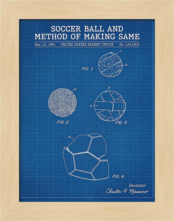 Soccer Ball And Method Of Making Same Blueprint Patent Us4542902