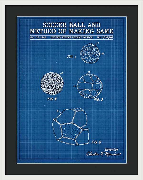 Soccer Ball And Method Of Making Same Blueprint Patent Us4542902