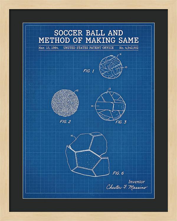 Soccer Ball And Method Of Making Same Blueprint Patent Us4542902