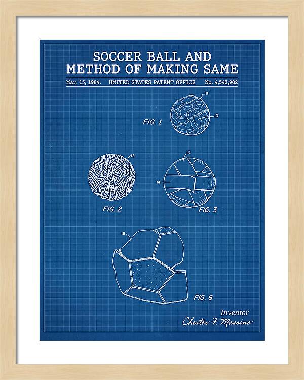 Soccer Ball And Method Of Making Same Blueprint Patent Us4542902