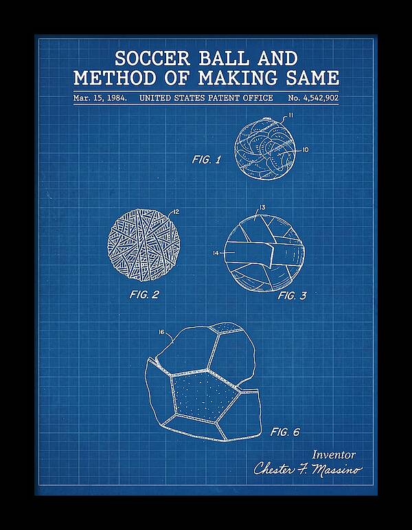 Soccer Ball And Method Of Making Same Blueprint Patent Us4542902