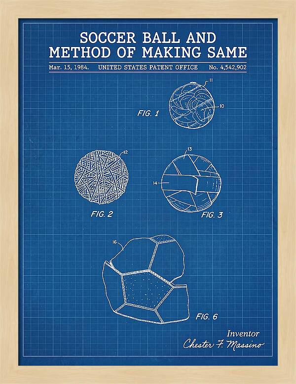 Soccer Ball And Method Of Making Same Blueprint Patent Us4542902