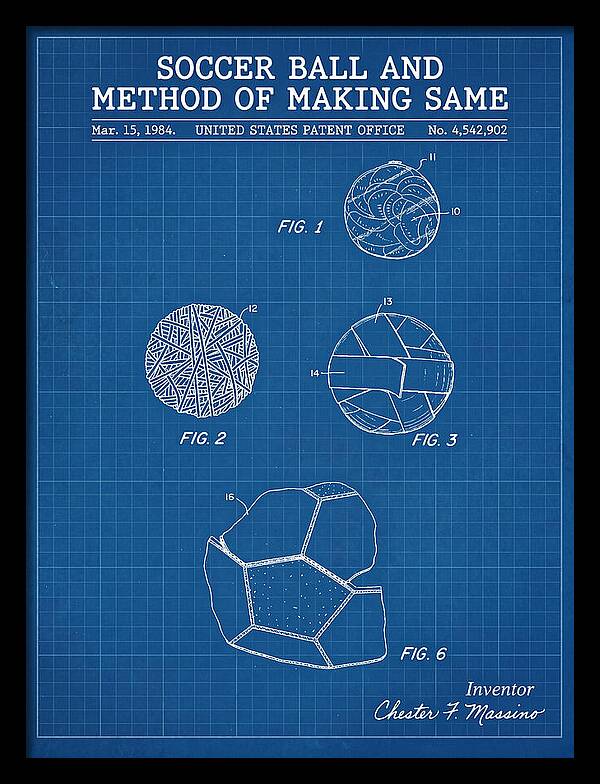Soccer Ball And Method Of Making Same Blueprint Patent Us4542902