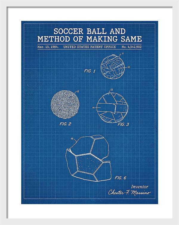 Soccer Ball And Method Of Making Same Blueprint Patent Us4542902