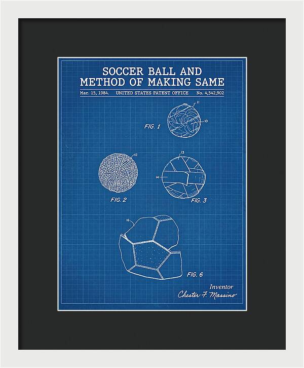 Soccer Ball And Method Of Making Same Blueprint Patent Us4542902