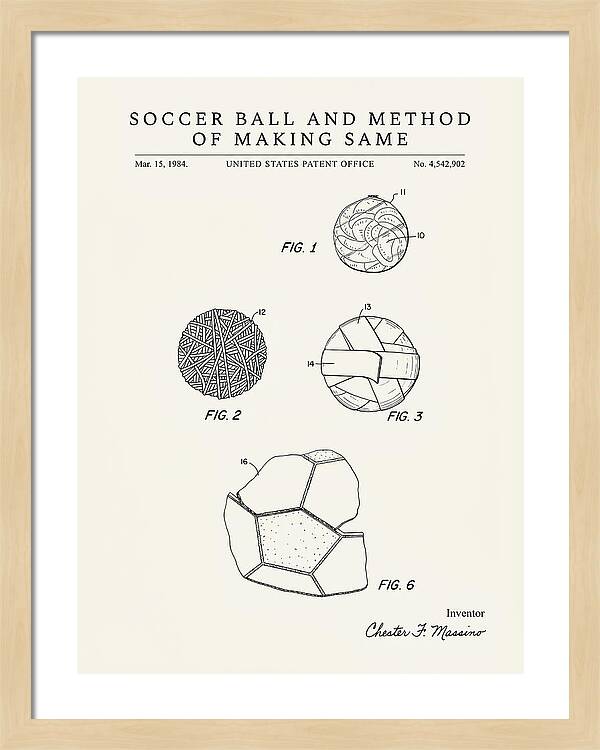 Soccer Ball And Method Of Making Same Minimalist Patent Us4542902