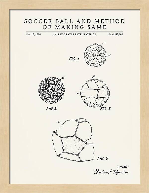 Soccer Ball And Method Of Making Same Minimalist Patent Us4542902
