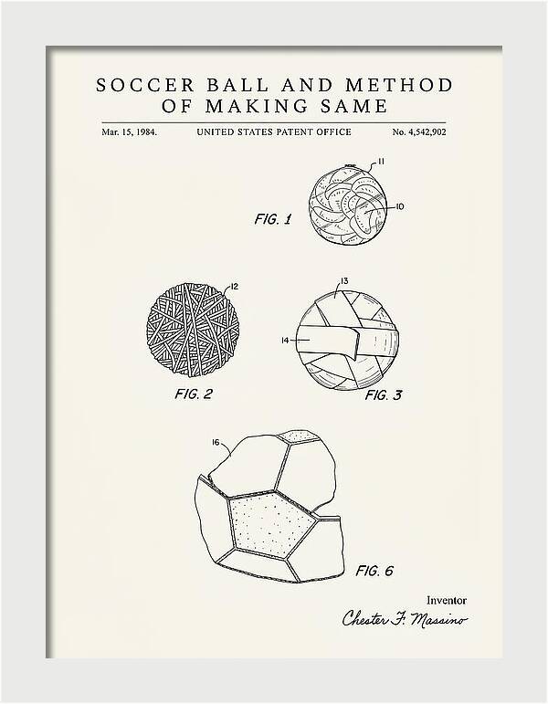 Soccer Ball And Method Of Making Same Minimalist Patent Us4542902