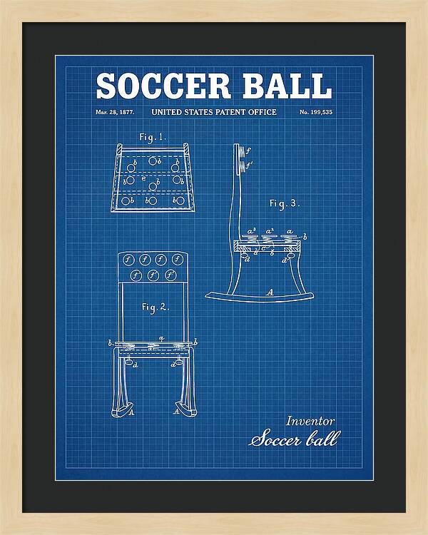 Soccer Ball Blueprint Patent Us199535