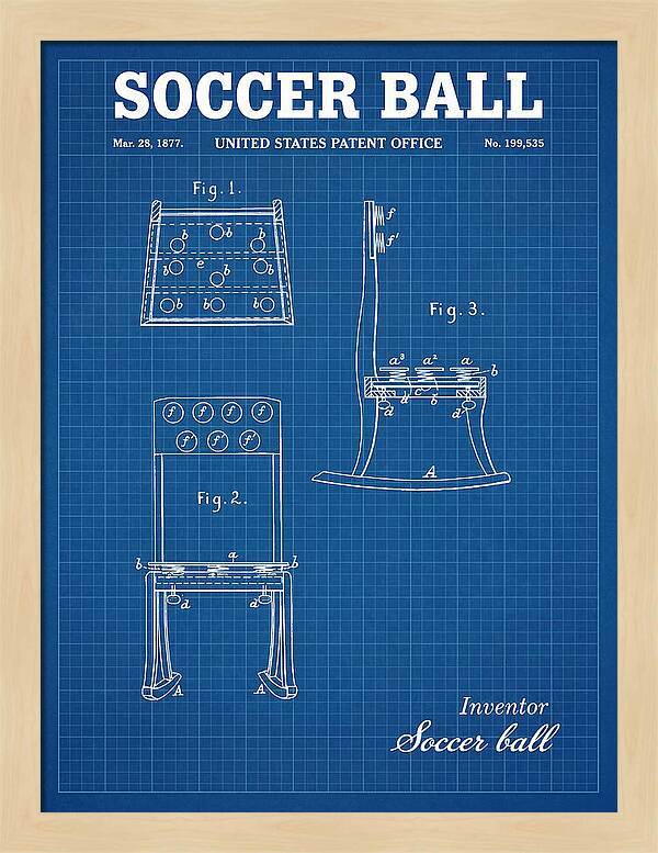 Soccer Ball Blueprint Patent Us199535