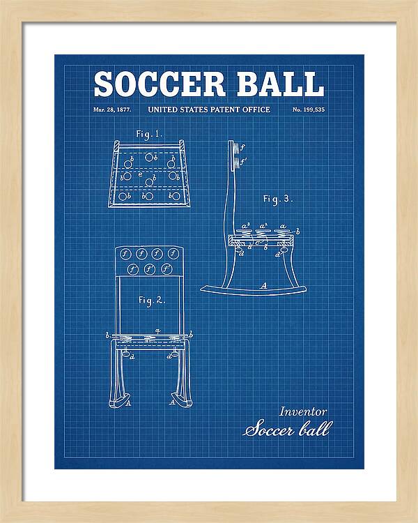 Soccer Ball Blueprint Patent Us199535