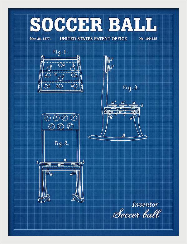 Soccer Ball Blueprint Patent Us199535