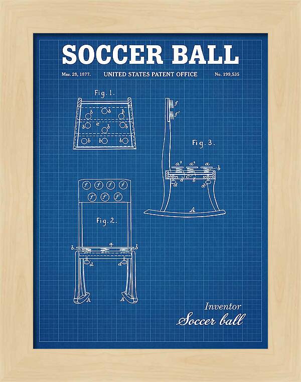 Soccer Ball Blueprint Patent Us199535