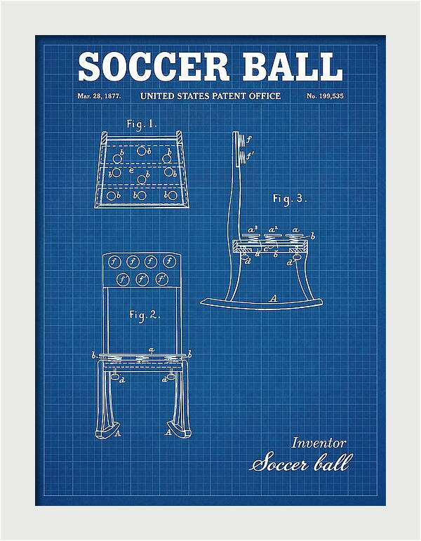 Soccer Ball Blueprint Patent Us199535