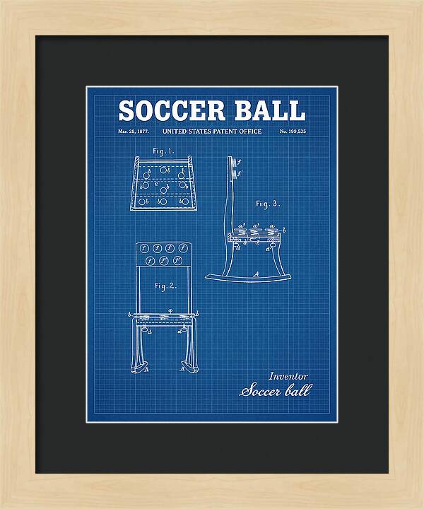 Soccer Ball Blueprint Patent Us199535