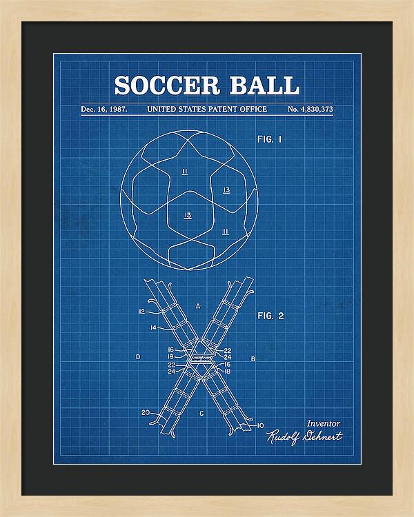 Soccer Ball Blueprint Patent Us4830373