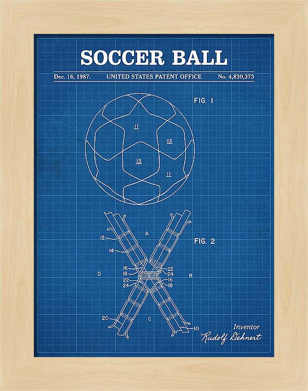 Soccer Ball Blueprint Patent Us4830373