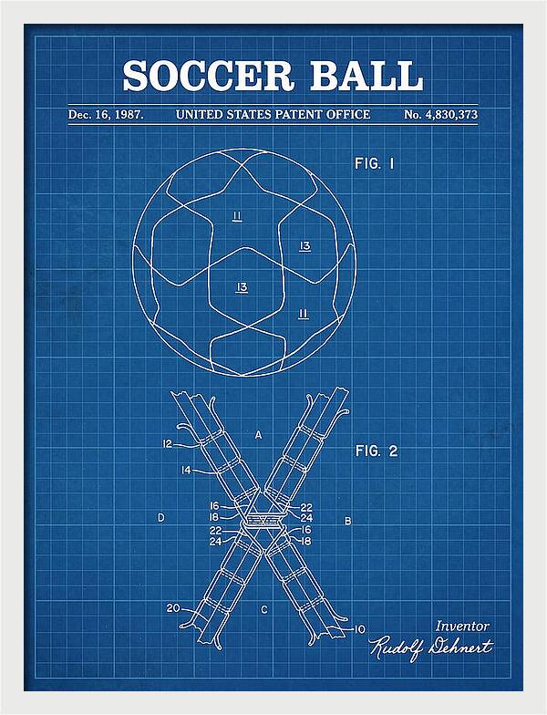 Soccer Ball Blueprint Patent Us4830373