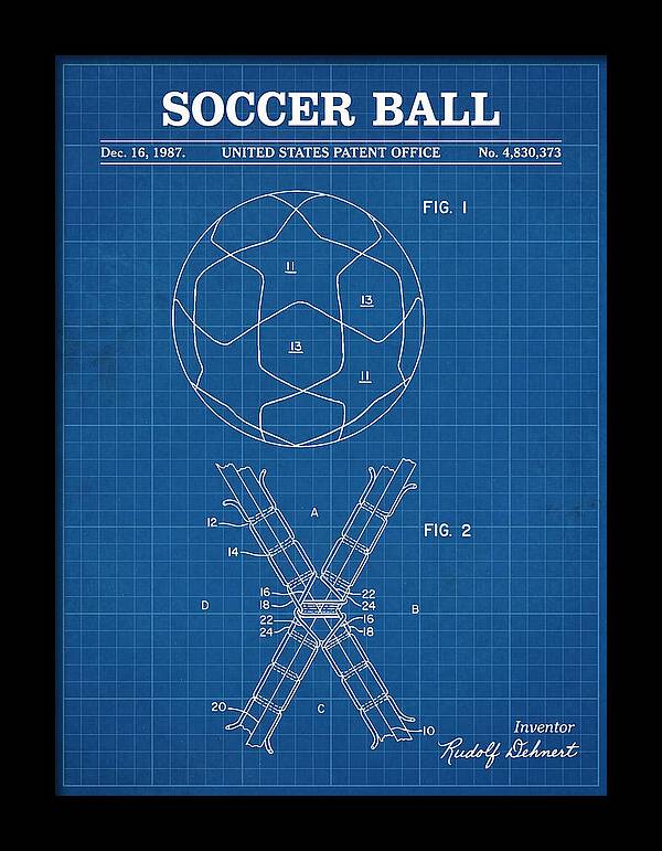 Soccer Ball Blueprint Patent Us4830373