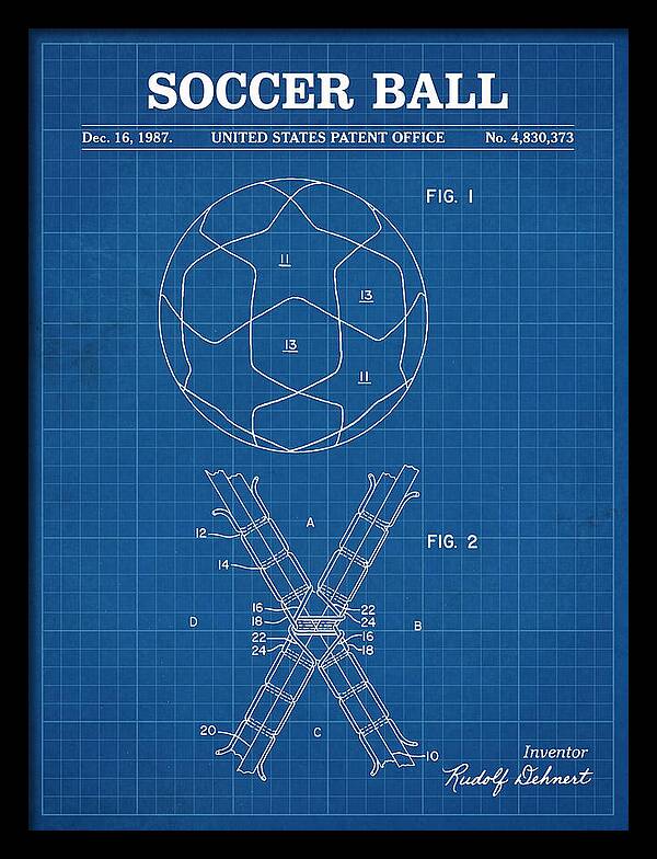 Soccer Ball Blueprint Patent Us4830373