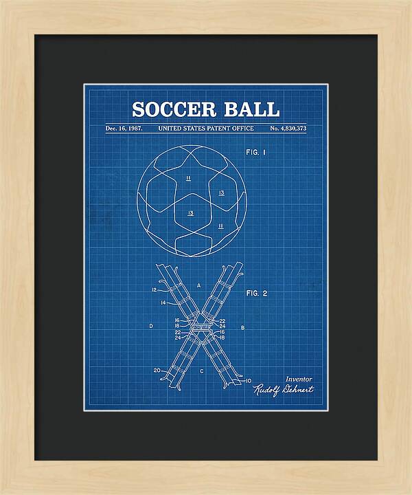 Soccer Ball Blueprint Patent Us4830373